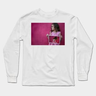 Holding herself still Long Sleeve T-Shirt